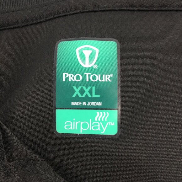 PRO TOUR AIR PLAY BLACK GOLF POLO MENS XXL - Picture 4 of 4